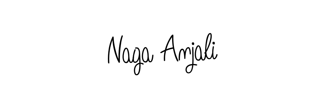 Naga Anjali stylish signature style. Best Handwritten Sign (Angelique-Rose-font-FFP) for my name. Handwritten Signature Collection Ideas for my name Naga Anjali. Naga Anjali signature style 5 images and pictures png