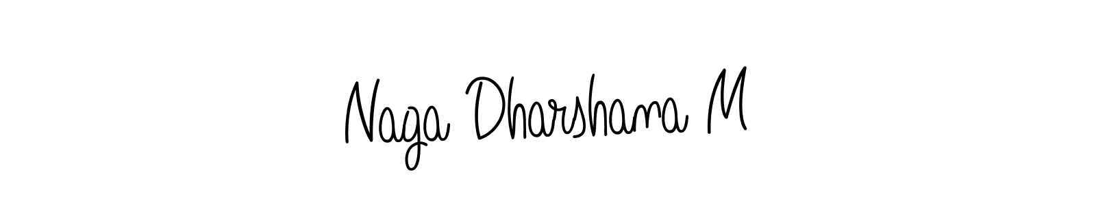 Make a beautiful signature design for name Naga Dharshana M. With this signature (Angelique-Rose-font-FFP) style, you can create a handwritten signature for free. Naga Dharshana M signature style 5 images and pictures png