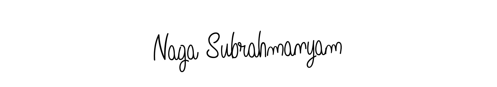 Create a beautiful signature design for name Naga Subrahmanyam. With this signature (Angelique-Rose-font-FFP) fonts, you can make a handwritten signature for free. Naga Subrahmanyam signature style 5 images and pictures png