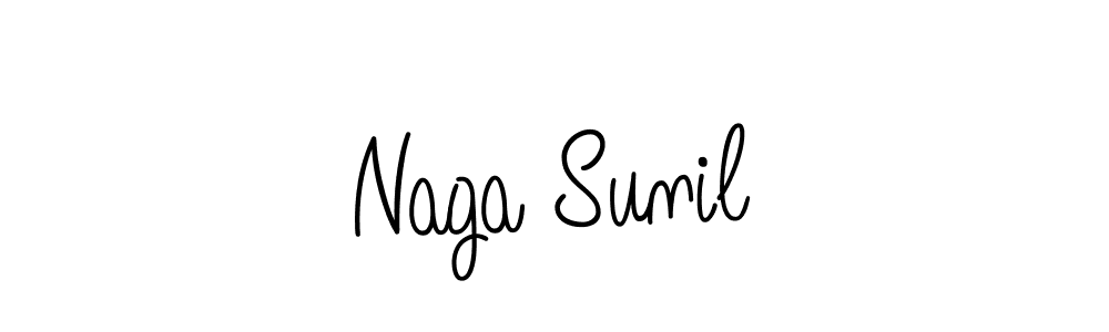 How to make Naga Sunil name signature. Use Angelique-Rose-font-FFP style for creating short signs online. This is the latest handwritten sign. Naga Sunil signature style 5 images and pictures png