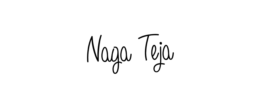How to make Naga Teja name signature. Use Angelique-Rose-font-FFP style for creating short signs online. This is the latest handwritten sign. Naga Teja signature style 5 images and pictures png