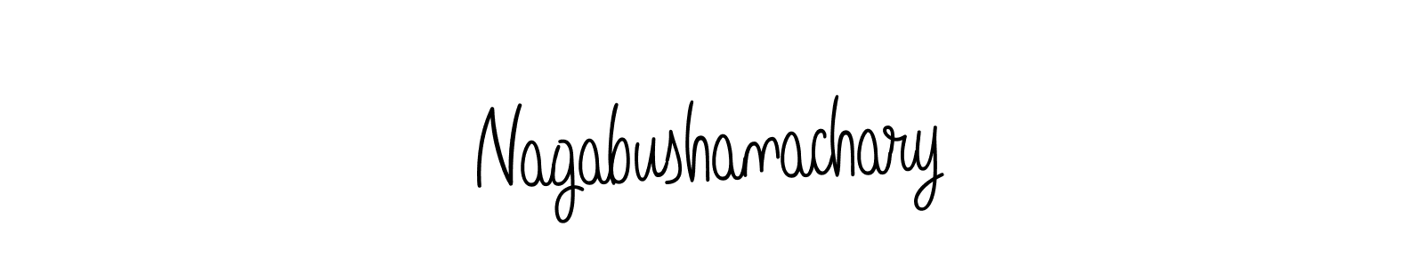 Use a signature maker to create a handwritten signature online. With this signature software, you can design (Angelique-Rose-font-FFP) your own signature for name Nagabushanachary. Nagabushanachary signature style 5 images and pictures png