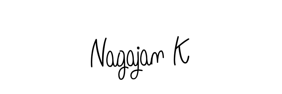 Design your own signature with our free online signature maker. With this signature software, you can create a handwritten (Angelique-Rose-font-FFP) signature for name Nagajan K. Nagajan K signature style 5 images and pictures png