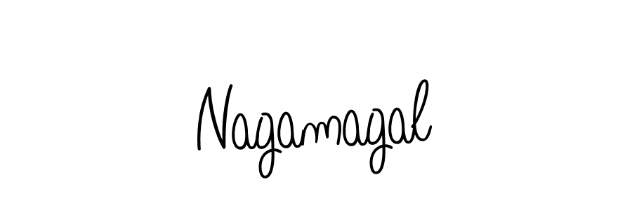 Use a signature maker to create a handwritten signature online. With this signature software, you can design (Angelique-Rose-font-FFP) your own signature for name Nagamagal. Nagamagal signature style 5 images and pictures png