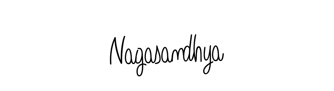 Use a signature maker to create a handwritten signature online. With this signature software, you can design (Angelique-Rose-font-FFP) your own signature for name Nagasandhya. Nagasandhya signature style 5 images and pictures png