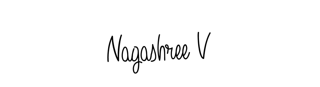 Similarly Angelique-Rose-font-FFP is the best handwritten signature design. Signature creator online .You can use it as an online autograph creator for name Nagashree V. Nagashree V signature style 5 images and pictures png