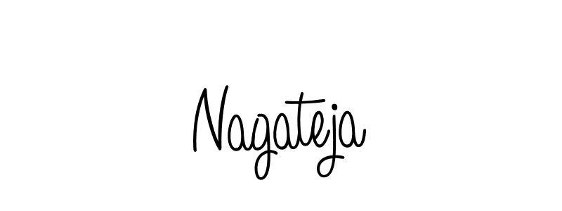 Use a signature maker to create a handwritten signature online. With this signature software, you can design (Angelique-Rose-font-FFP) your own signature for name Nagateja. Nagateja signature style 5 images and pictures png