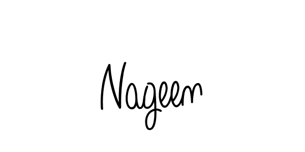 Make a beautiful signature design for name Nageen. With this signature (Angelique-Rose-font-FFP) style, you can create a handwritten signature for free. Nageen signature style 5 images and pictures png