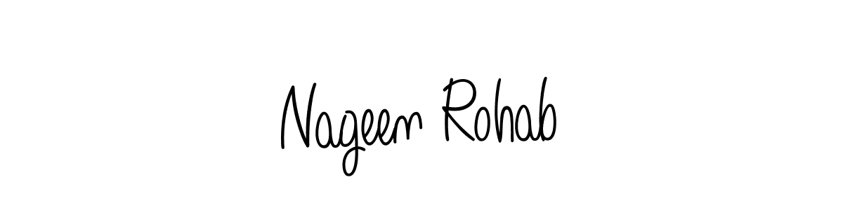 You can use this online signature creator to create a handwritten signature for the name Nageen Rohab. This is the best online autograph maker. Nageen Rohab signature style 5 images and pictures png