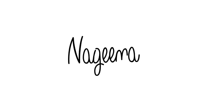 Make a beautiful signature design for name Nageena. With this signature (Angelique-Rose-font-FFP) style, you can create a handwritten signature for free. Nageena signature style 5 images and pictures png