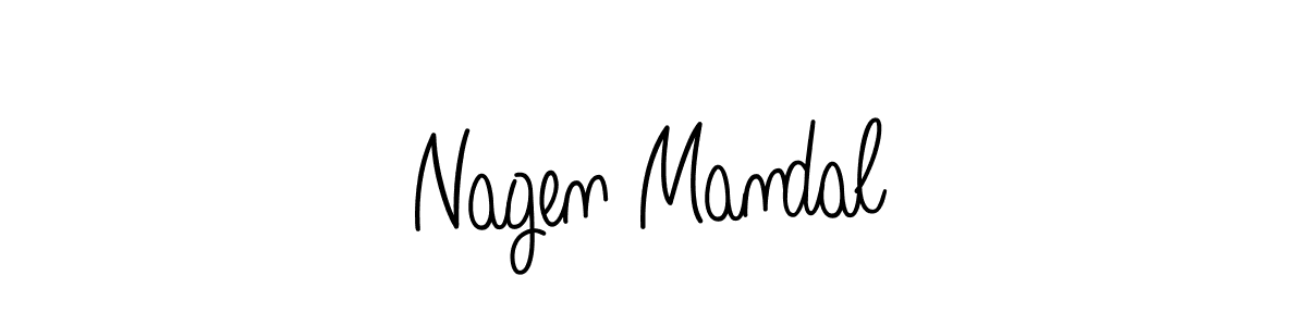 How to make Nagen Mandal name signature. Use Angelique-Rose-font-FFP style for creating short signs online. This is the latest handwritten sign. Nagen Mandal signature style 5 images and pictures png