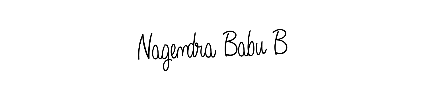 Make a beautiful signature design for name Nagendra Babu B. With this signature (Angelique-Rose-font-FFP) style, you can create a handwritten signature for free. Nagendra Babu B signature style 5 images and pictures png