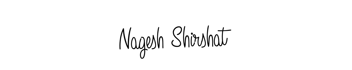 The best way (Angelique-Rose-font-FFP) to make a short signature is to pick only two or three words in your name. The name Nagesh Shirshat include a total of six letters. For converting this name. Nagesh Shirshat signature style 5 images and pictures png