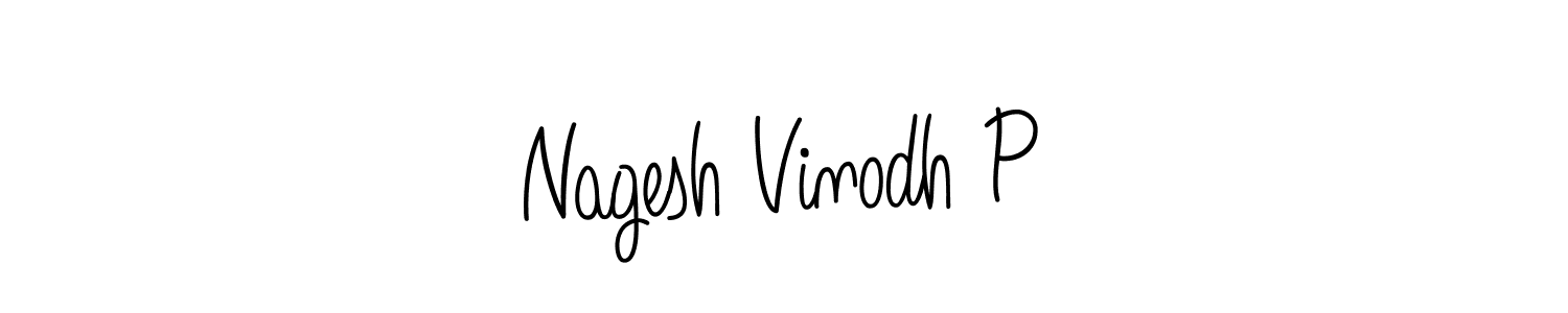How to make Nagesh Vinodh P name signature. Use Angelique-Rose-font-FFP style for creating short signs online. This is the latest handwritten sign. Nagesh Vinodh P signature style 5 images and pictures png