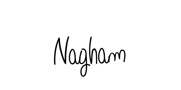 How to make Nagham name signature. Use Angelique-Rose-font-FFP style for creating short signs online. This is the latest handwritten sign. Nagham signature style 5 images and pictures png