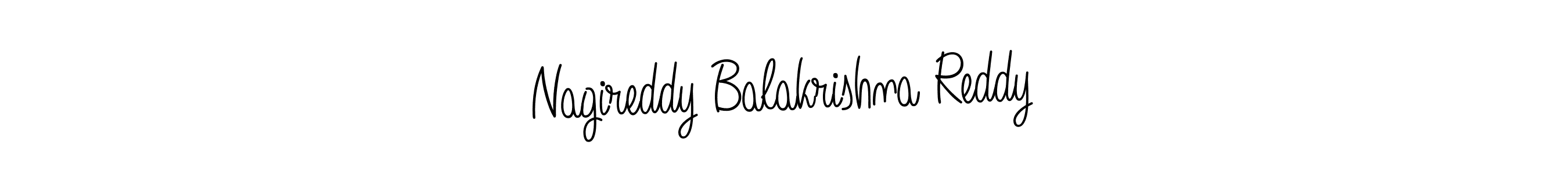 The best way (Angelique-Rose-font-FFP) to make a short signature is to pick only two or three words in your name. The name Nagireddy Balakrishna Reddy include a total of six letters. For converting this name. Nagireddy Balakrishna Reddy signature style 5 images and pictures png