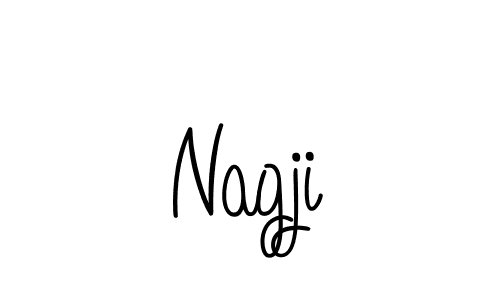 You should practise on your own different ways (Angelique-Rose-font-FFP) to write your name (Nagji) in signature. don't let someone else do it for you. Nagji signature style 5 images and pictures png