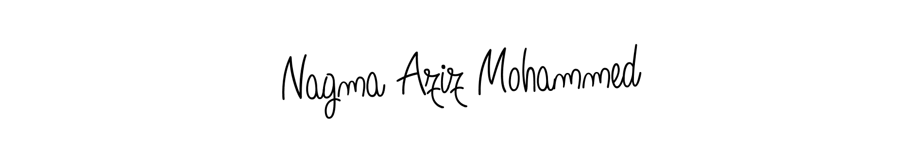 This is the best signature style for the Nagma Aziz Mohammed name. Also you like these signature font (Angelique-Rose-font-FFP). Mix name signature. Nagma Aziz Mohammed signature style 5 images and pictures png