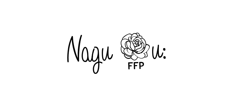 Create a beautiful signature design for name Nagu 4u:. With this signature (Angelique-Rose-font-FFP) fonts, you can make a handwritten signature for free. Nagu 4u: signature style 5 images and pictures png