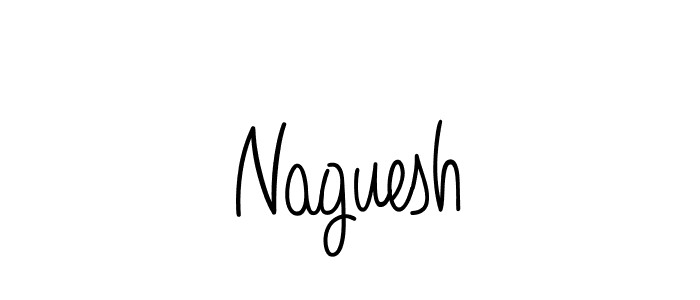 Make a beautiful signature design for name Naguesh. With this signature (Angelique-Rose-font-FFP) style, you can create a handwritten signature for free. Naguesh signature style 5 images and pictures png