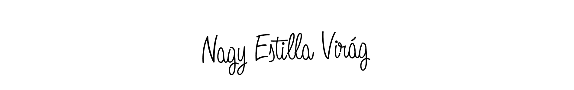 How to make Nagy Estilla Virág name signature. Use Angelique-Rose-font-FFP style for creating short signs online. This is the latest handwritten sign. Nagy Estilla Virág signature style 5 images and pictures png