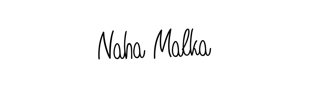 Naha Malka stylish signature style. Best Handwritten Sign (Angelique-Rose-font-FFP) for my name. Handwritten Signature Collection Ideas for my name Naha Malka. Naha Malka signature style 5 images and pictures png