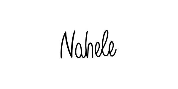 Use a signature maker to create a handwritten signature online. With this signature software, you can design (Angelique-Rose-font-FFP) your own signature for name Nahele. Nahele signature style 5 images and pictures png