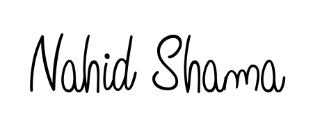Explore multiple handwriting variations for Nahid Shama including this stunning Angelique-Rose-font-FFP design. Free to use across all platforms. Nahid Shama signature style 5 images and pictures png