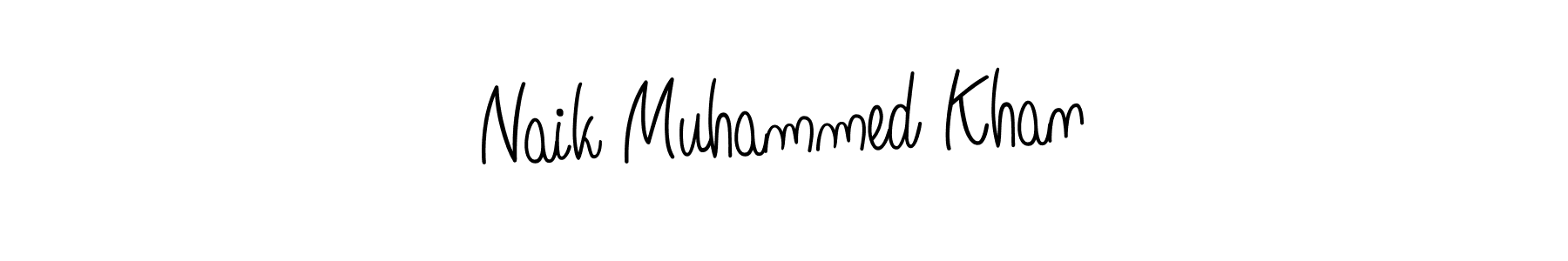 Use a signature maker to create a handwritten signature online. With this signature software, you can design (Angelique-Rose-font-FFP) your own signature for name Naik Muhammed Khan. Naik Muhammed Khan signature style 5 images and pictures png
