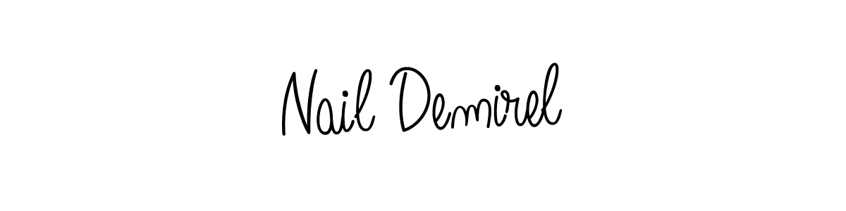 Nail Demirel stylish signature style. Best Handwritten Sign (Angelique-Rose-font-FFP) for my name. Handwritten Signature Collection Ideas for my name Nail Demirel. Nail Demirel signature style 5 images and pictures png