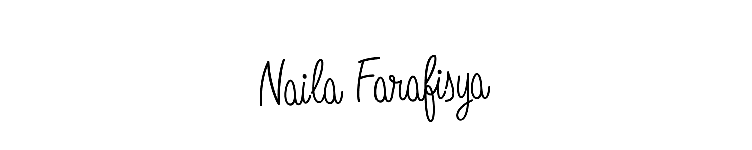 You should practise on your own different ways (Angelique-Rose-font-FFP) to write your name (Naila Farafisya) in signature. don't let someone else do it for you. Naila Farafisya signature style 5 images and pictures png