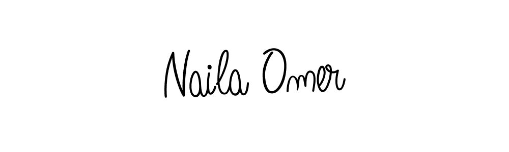 Use a signature maker to create a handwritten signature online. With this signature software, you can design (Angelique-Rose-font-FFP) your own signature for name Naila Omer. Naila Omer signature style 5 images and pictures png