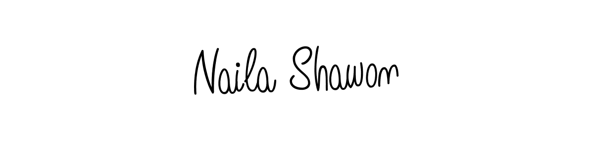 How to Draw Naila Shawon signature style? Angelique-Rose-font-FFP is a latest design signature styles for name Naila Shawon. Naila Shawon signature style 5 images and pictures png