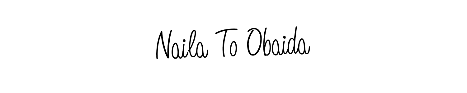 Make a short Naila To Obaida signature style. Manage your documents anywhere anytime using Angelique-Rose-font-FFP. Create and add eSignatures, submit forms, share and send files easily. Naila To Obaida signature style 5 images and pictures png