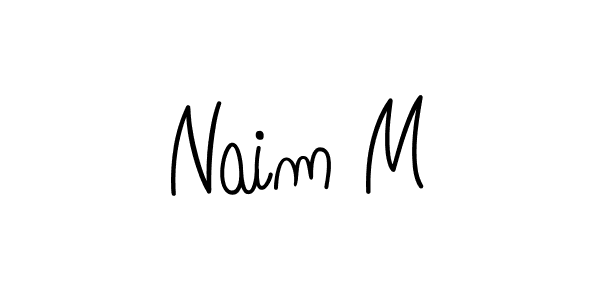 Make a beautiful signature design for name Naim M. Use this online signature maker to create a handwritten signature for free. Naim M signature style 5 images and pictures png