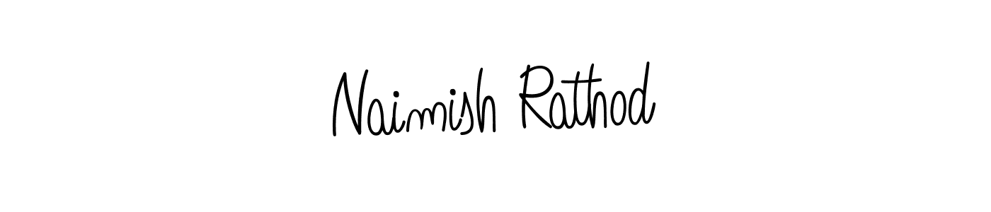 How to make Naimish Rathod name signature. Use Angelique-Rose-font-FFP style for creating short signs online. This is the latest handwritten sign. Naimish Rathod signature style 5 images and pictures png