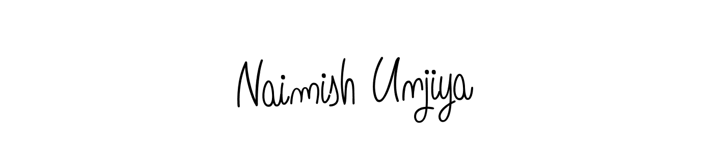 The best way (Angelique-Rose-font-FFP) to make a short signature is to pick only two or three words in your name. The name Naimish Unjiya include a total of six letters. For converting this name. Naimish Unjiya signature style 5 images and pictures png