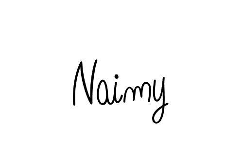 Make a beautiful signature design for name Naimy. With this signature (Angelique-Rose-font-FFP) style, you can create a handwritten signature for free. Naimy signature style 5 images and pictures png