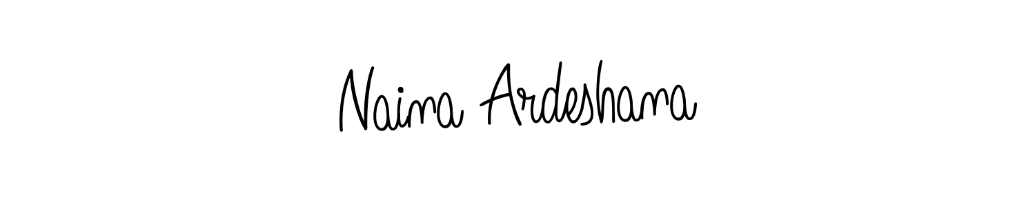 Naina Ardeshana stylish signature style. Best Handwritten Sign (Angelique-Rose-font-FFP) for my name. Handwritten Signature Collection Ideas for my name Naina Ardeshana. Naina Ardeshana signature style 5 images and pictures png