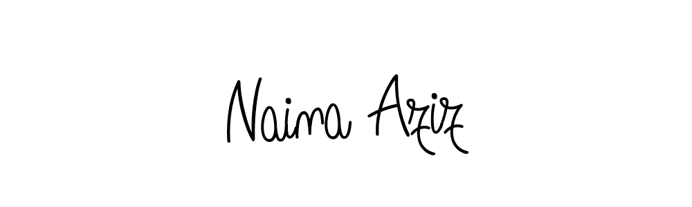How to make Naina Aziz name signature. Use Angelique-Rose-font-FFP style for creating short signs online. This is the latest handwritten sign. Naina Aziz signature style 5 images and pictures png