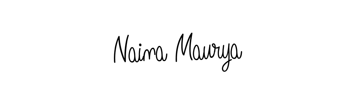 Use a signature maker to create a handwritten signature online. With this signature software, you can design (Angelique-Rose-font-FFP) your own signature for name Naina Maurya. Naina Maurya signature style 5 images and pictures png