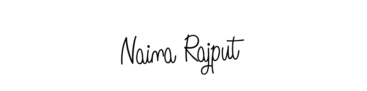 Use a signature maker to create a handwritten signature online. With this signature software, you can design (Angelique-Rose-font-FFP) your own signature for name Naina Rajput. Naina Rajput signature style 5 images and pictures png