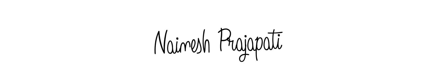 Design your own signature with our free online signature maker. With this signature software, you can create a handwritten (Angelique-Rose-font-FFP) signature for name Nainesh Prajapati. Nainesh Prajapati signature style 5 images and pictures png