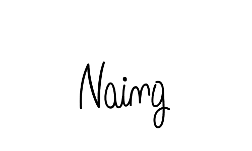 How to make Naing signature? Angelique-Rose-font-FFP is a professional autograph style. Create handwritten signature for Naing name. Naing signature style 5 images and pictures png