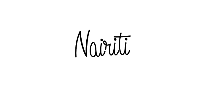 How to make Nairiti name signature. Use Angelique-Rose-font-FFP style for creating short signs online. This is the latest handwritten sign. Nairiti signature style 5 images and pictures png