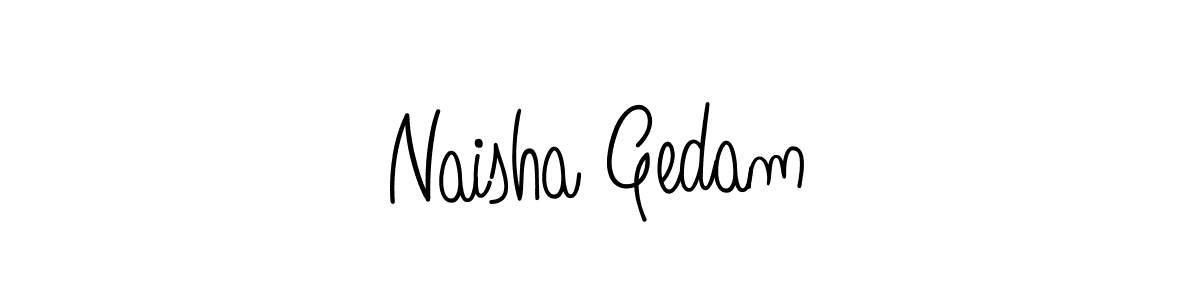 Check out images of Autograph of Naisha Gedam name. Actor Naisha Gedam Signature Style. Angelique-Rose-font-FFP is a professional sign style online. Naisha Gedam signature style 5 images and pictures png