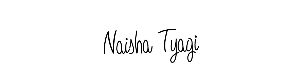 You should practise on your own different ways (Angelique-Rose-font-FFP) to write your name (Naisha Tyagi) in signature. don't let someone else do it for you. Naisha Tyagi signature style 5 images and pictures png