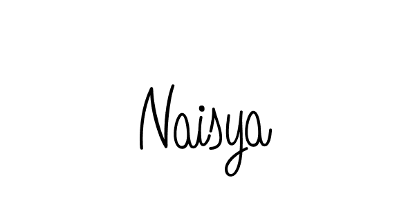 Use a signature maker to create a handwritten signature online. With this signature software, you can design (Angelique-Rose-font-FFP) your own signature for name Naisya. Naisya signature style 5 images and pictures png