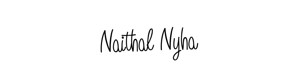 How to make Naithal Nyha signature? Angelique-Rose-font-FFP is a professional autograph style. Create handwritten signature for Naithal Nyha name. Naithal Nyha signature style 5 images and pictures png