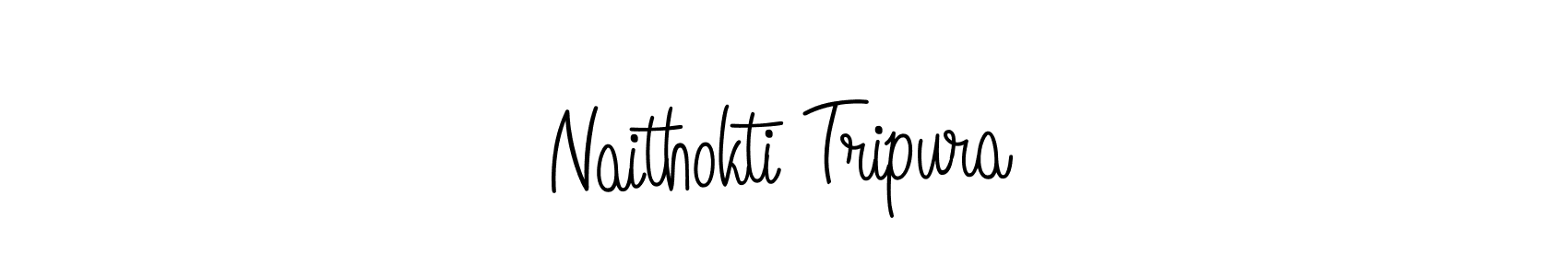Create a beautiful signature design for name Naithokti Tripura. With this signature (Angelique-Rose-font-FFP) fonts, you can make a handwritten signature for free. Naithokti Tripura signature style 5 images and pictures png